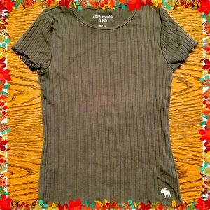 Abercrombie & Fitch kids olive green shirt